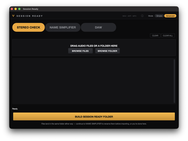 Session Ready app screenshot